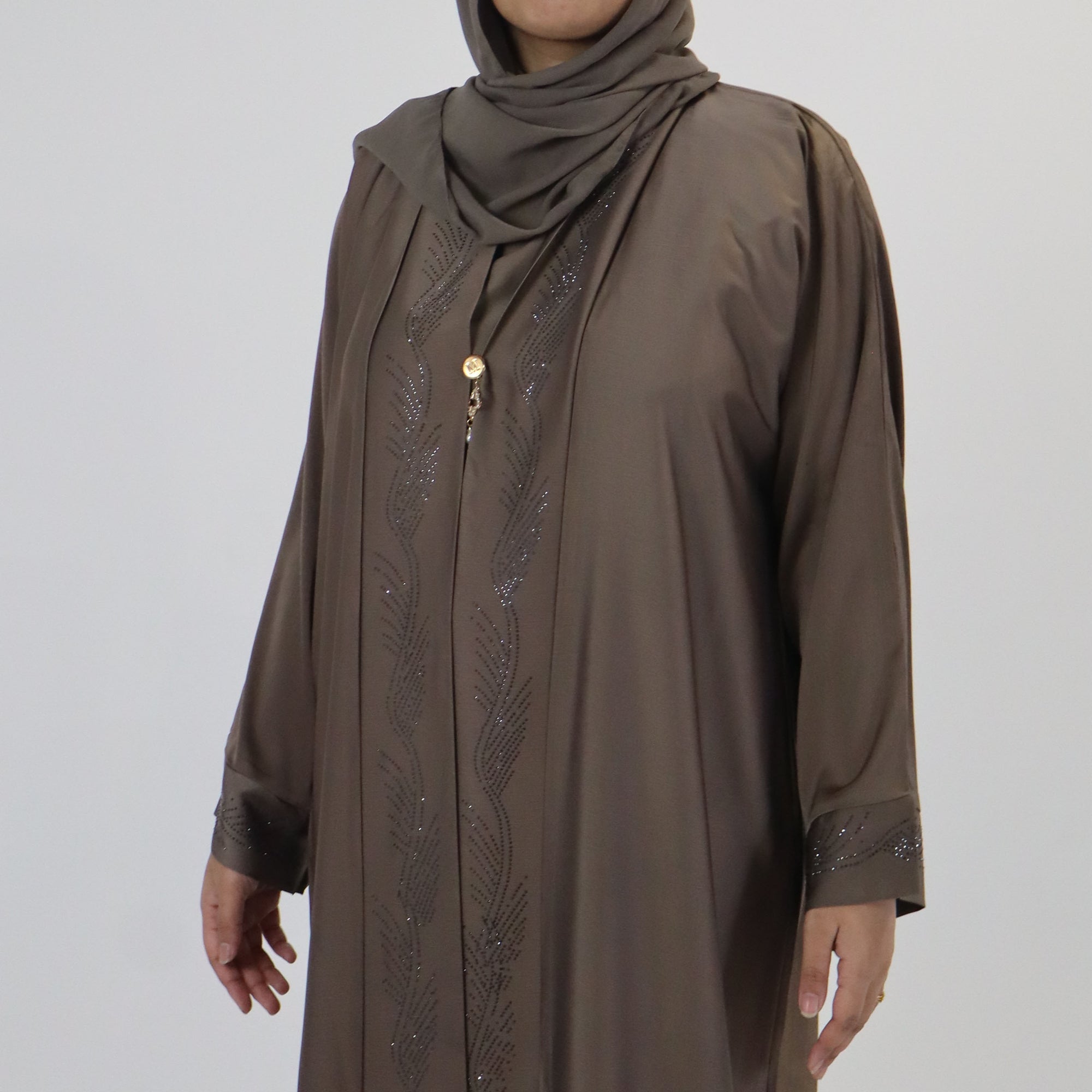 Timeless Mocha Brown Abaya